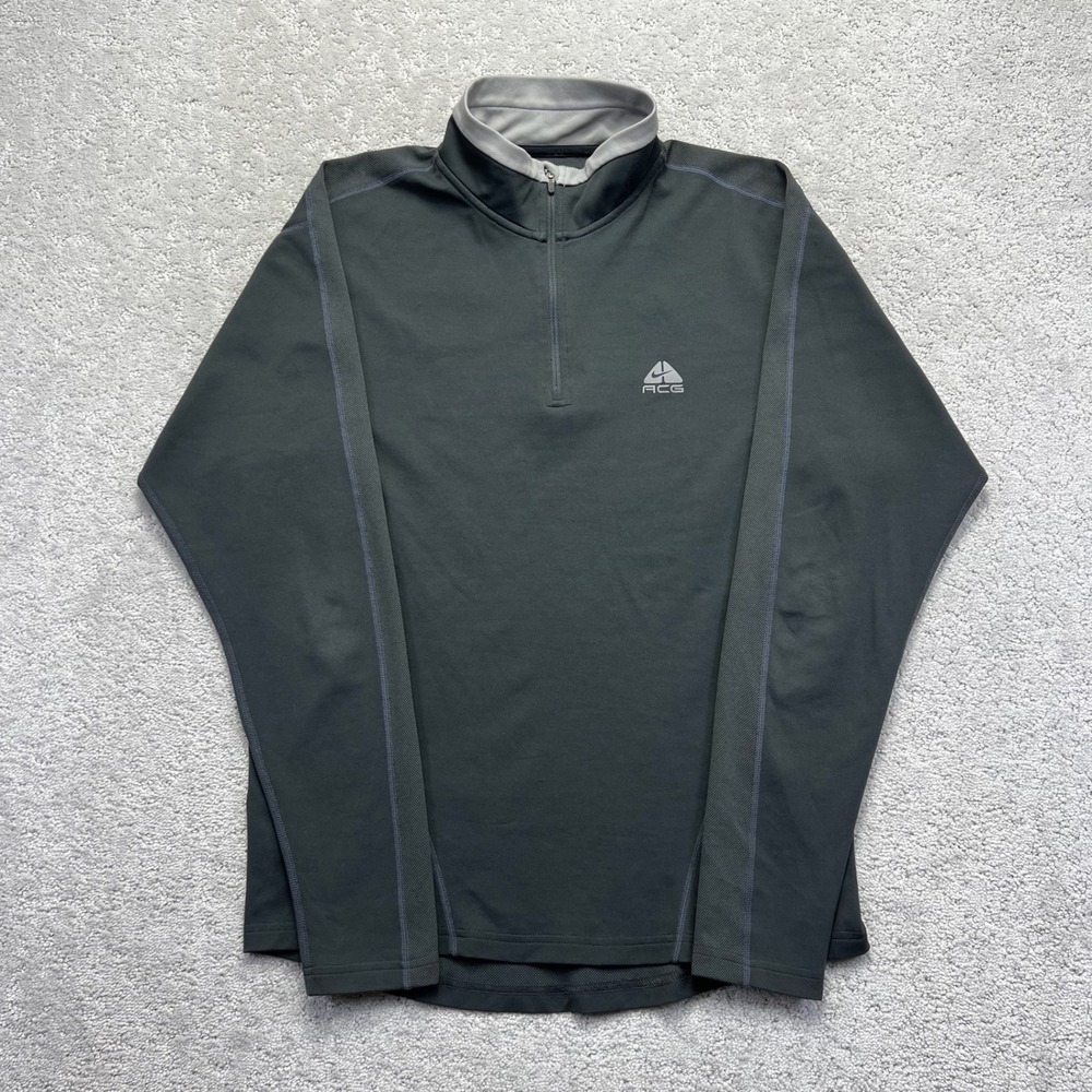 Nike ACG Pullover Size M Grey Quarter Zip NikeFIT Active Gorpcore Outdoor